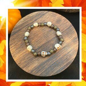 Beaded Skull Bracelet